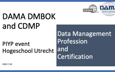 Presentatie en FAQ DAMA CDMP Pay If You Pass Q&A sessie